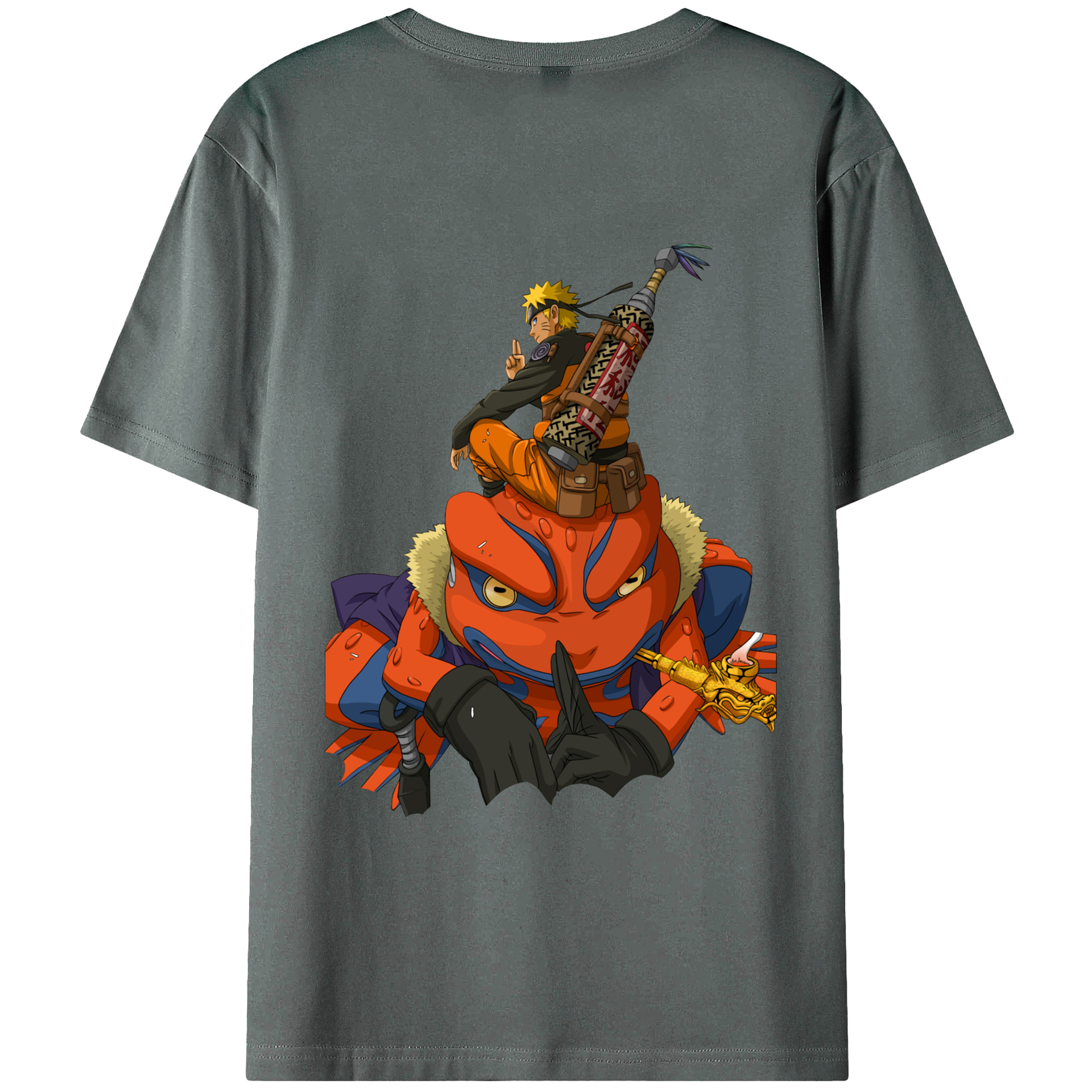 （画像用） NARUTO -ナルト- うずまき ナルト Uzumaki Naruto 綿100％半袖Tシャツ（背面プリント）